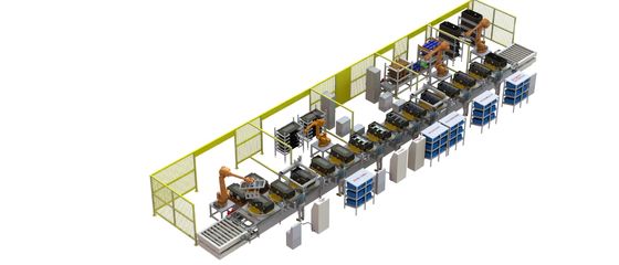 10PPM ηλεκτρικό αυτοκινήτων μπαταριών γραμμών παραγωγής PLC αυτόματο εκκινητών λίθιου λίθιου μπαταριών παραγωγής produ μπαταριών λίθιου ιονικό