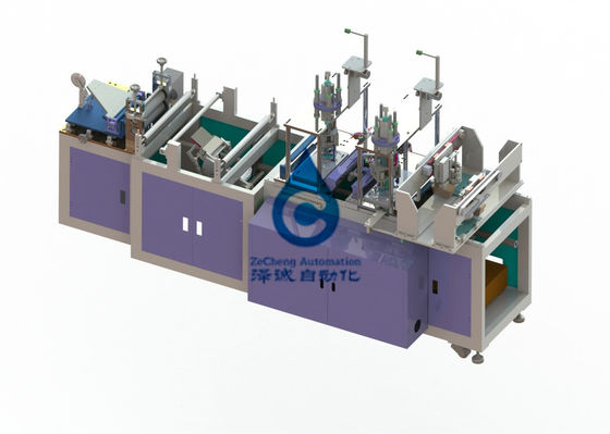 6KW αυτόματος έλεγχος PLC γραμμών παραγωγής μπαταριών που διπλώνει τη μηχανή μασκών
